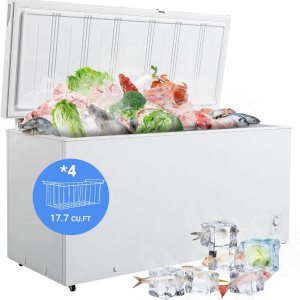 Smad Congelador de pecho de 17.7 pies cúbicos, congelador profundo grande con 4 cestas extraíbles y cerradura, 8 temperaturas ajustables, bajo Smad Congelador de pecho de 17.7 pies cúbicos, congelador profundo grande con 4 cestas extraíbles y cerradura, 8 temperaturas ajustables, bajo