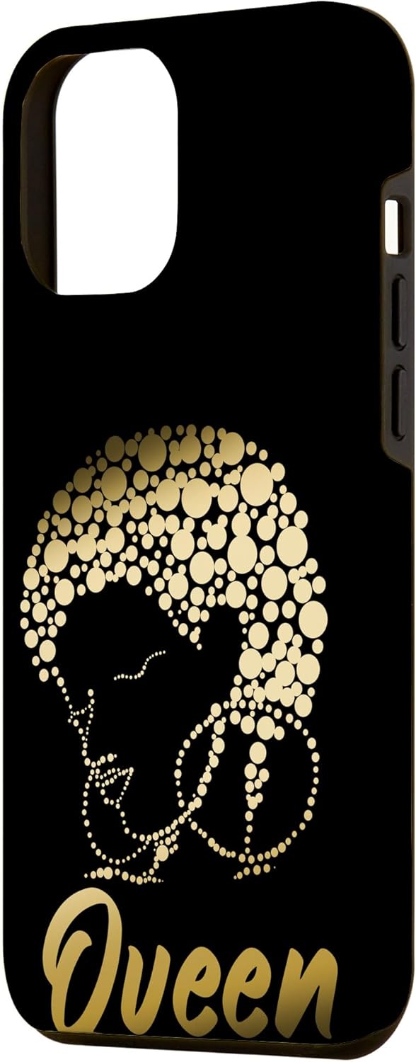 Funda de regalo africana para iPhone 13 Pro Max Queen Circle Art Girly Orgullo Negro