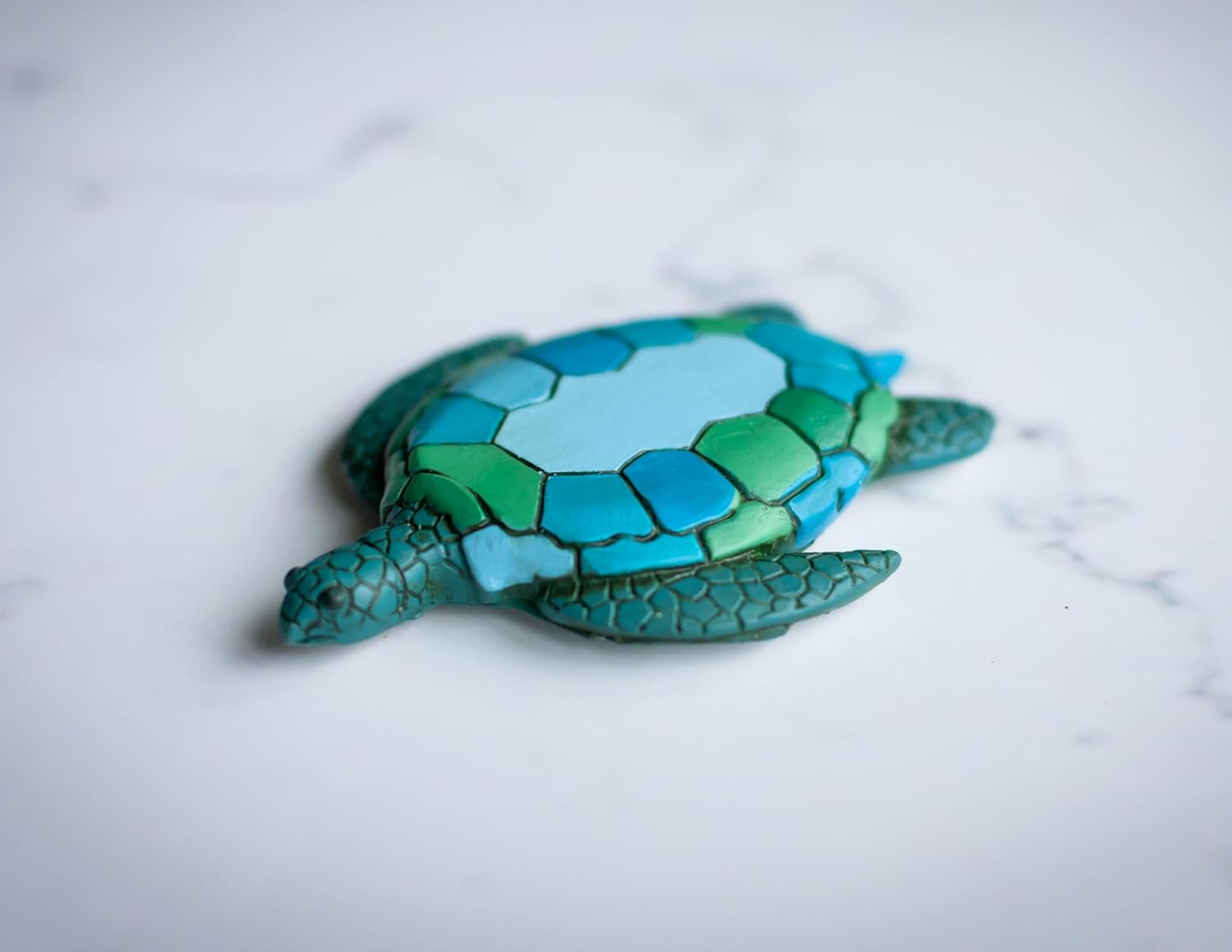 R and R Imports Ixtapa Mexico Souvenir – Imán de resina pintada a mano para refrigerador, diseño de atardecer y tortuga verde, 3 pulgadas