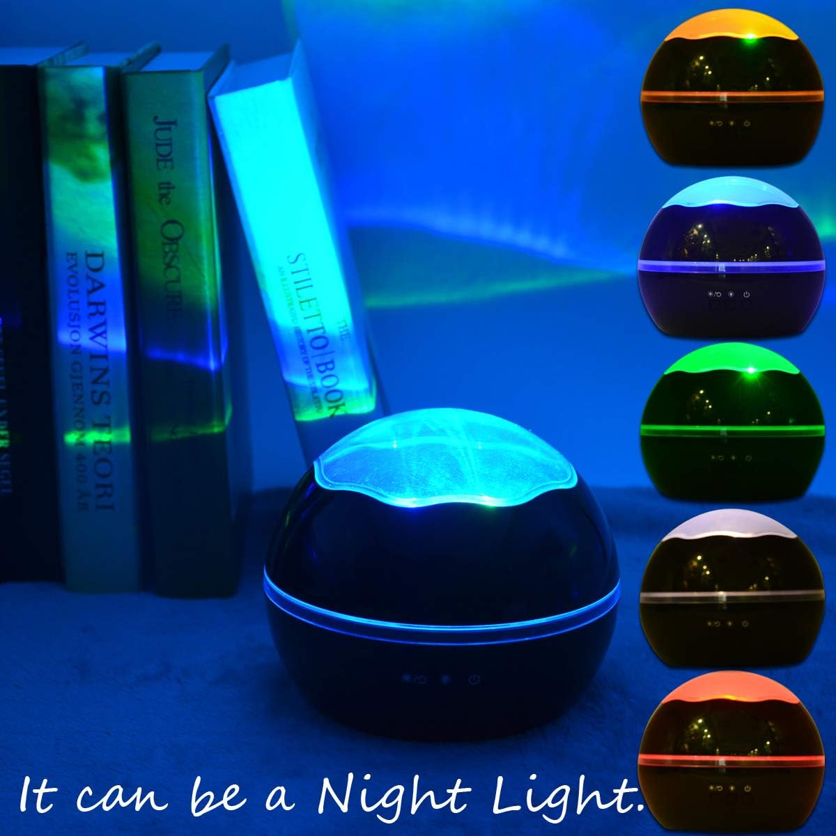 Proyector de estrellas de luz nocturna para niños, proyector astronauta de galaxia, luces LED de luz nocturna para dormitorio, proyector de luz