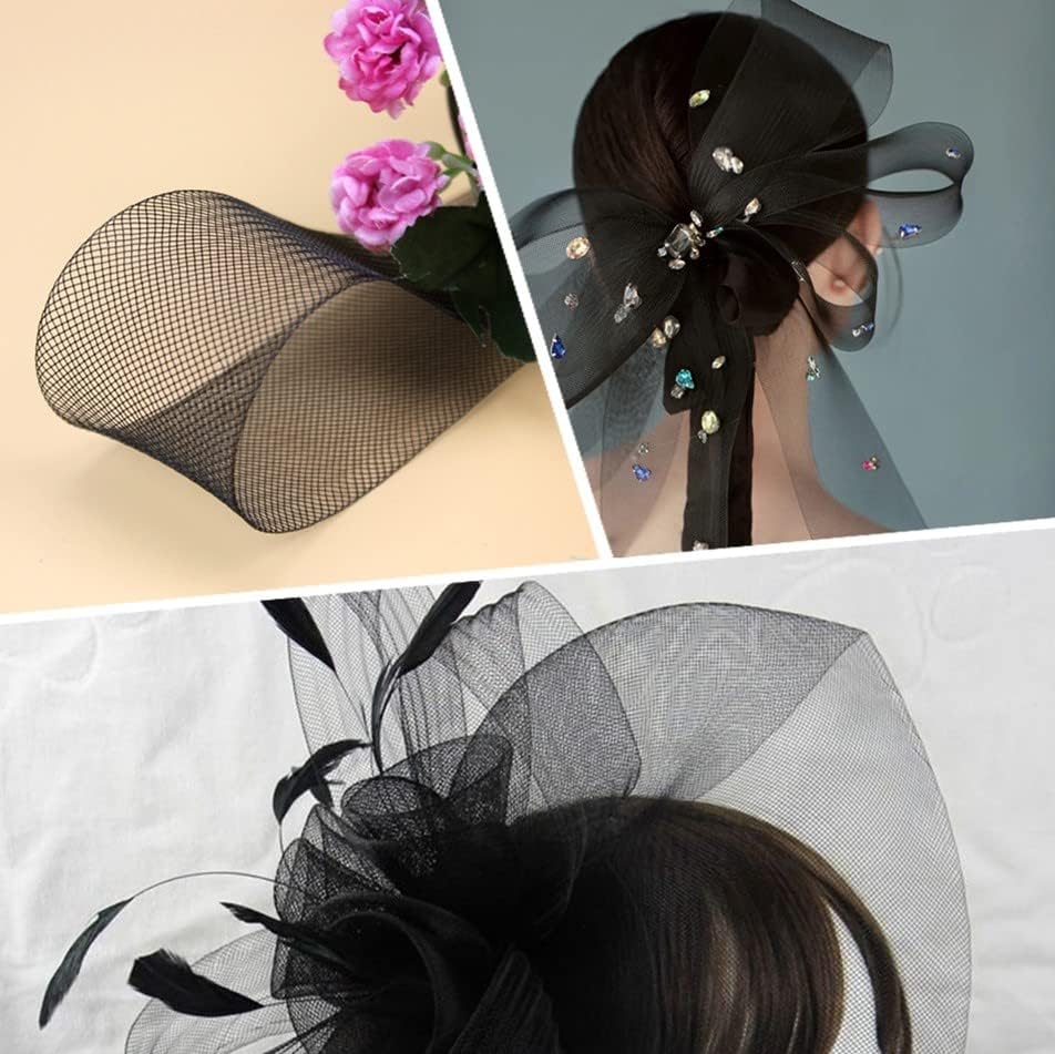 Trenza suave de crin de caballo de 2 pulgadas y 50 yardas para costura, vestido de boda, falda de baile, accesorios de corte (negro)