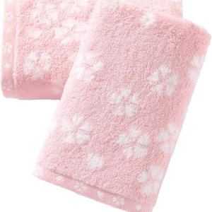 sense gnosis Juego de 2 toallas de mano color rosa súper suaves 100% algodón, diseño floral Sakura, súper suaves, altamente absorbentes, toallas de sense gnosis Juego de 2 toallas de mano color rosa súper suaves 100% algodón, diseño floral Sakura, súper suaves, altamente absorbentes, toallas de