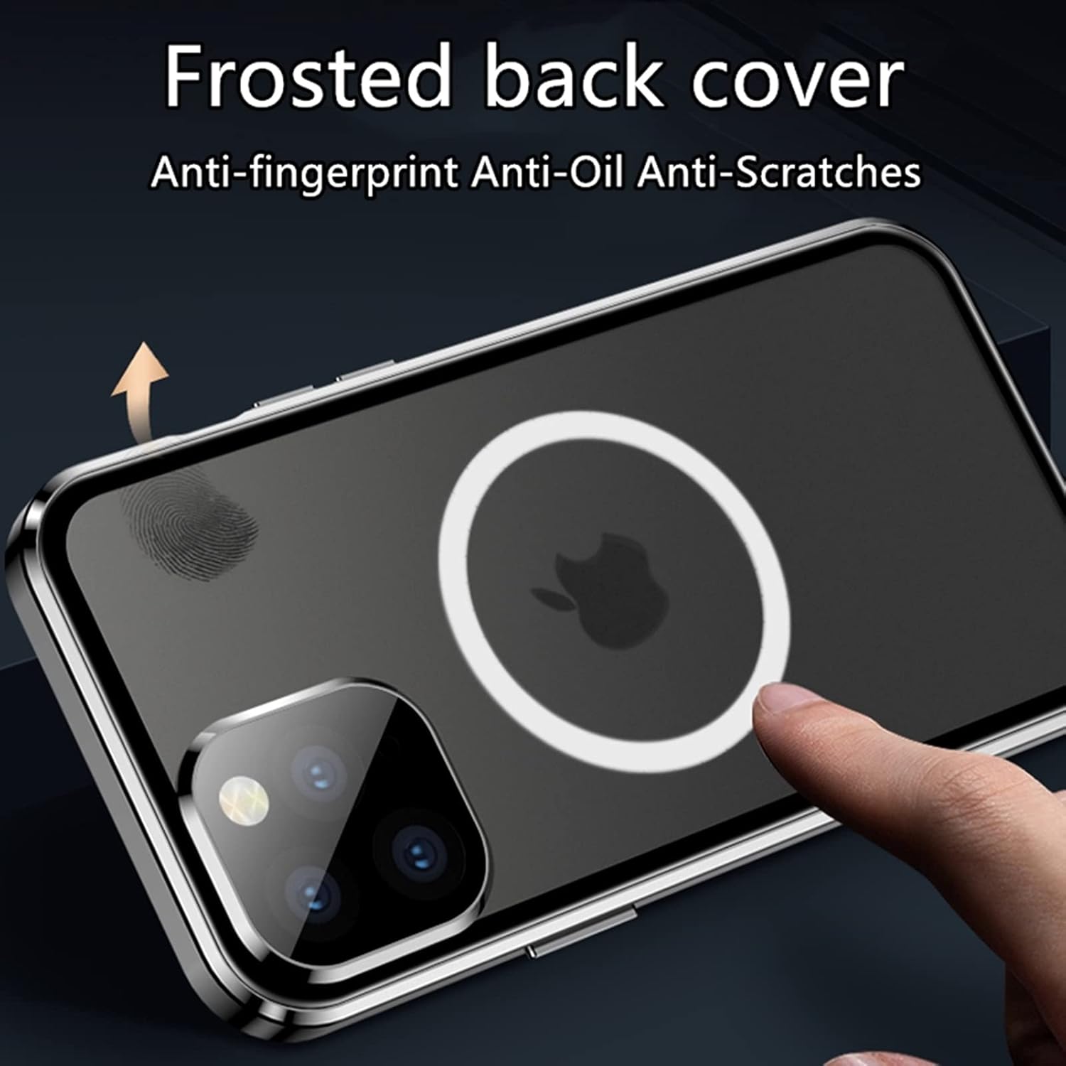 Jonwelsy Funda para iPhone 11, protección de doble cara de 360 grados, compatible con Magsafe de absorción magnética, parachoques de metal frontal
