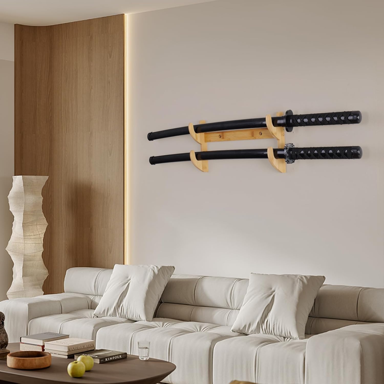 Samurai – Soporte de pared para espada samurái, soporte de pared para espada, soporte de pared de espada samurái, montaje en pared de espada de 2