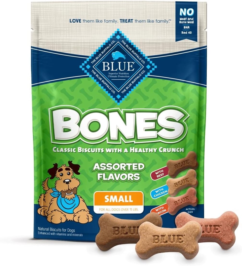 Blue Buffalo, Galletas para perros sabores surtidos pequeños, 16 onzas
