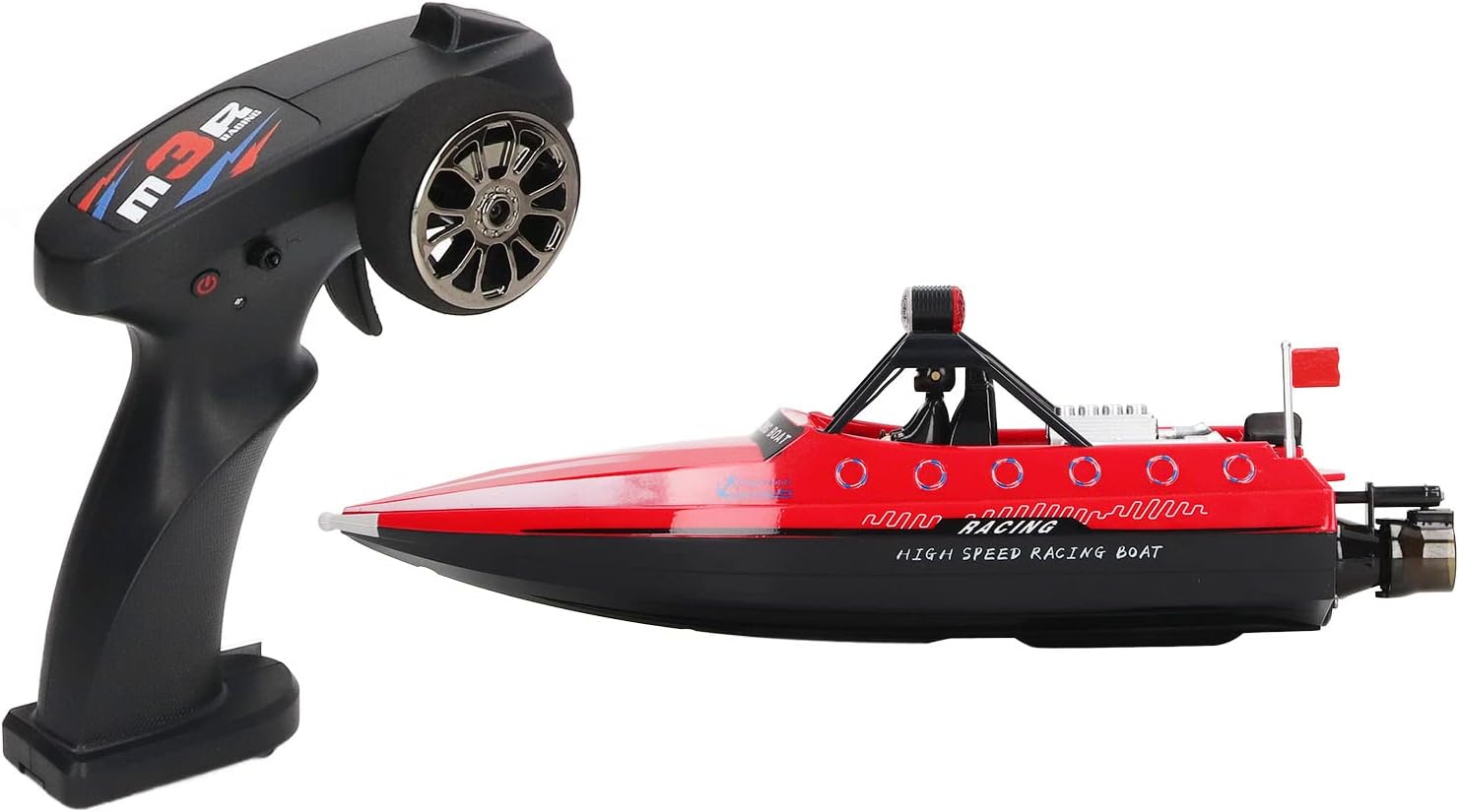 Barco a control remoto, barcos eléctricos recargables, anticolisión eléctrica de 262.5 ft RC Juguetes de vela de 9.9 mih de alta velocidad, mini