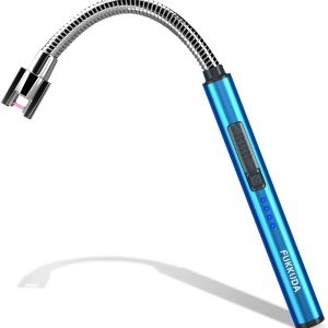 Encendedor de velas eléctrico, de arco, con batería de plasma recargable USB, sin flama y resistente al viento, con interruptor doble de seguridad Encendedor de velas eléctrico, de arco, con batería de plasma recargable USB, sin flama y resistente al viento, con interruptor doble de seguridad