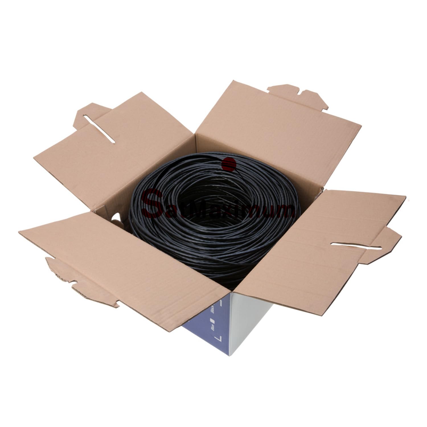 Cable CAT6 Conductor sólido de 1000 pies, 23 AWG, 4 pares de pares trenzados sin blindaje de 550 MHz (UTP), cable Ethernet LAN CCA, caja de