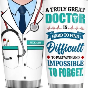 Vaso de médico personalizado Truly Great Doctors Cup con aislamiento de acero inoxidable de 20 onzas, 30 onzas, tazas de viaje para café, Vaso de médico personalizado Truly Great Doctors Cup con aislamiento de acero inoxidable de 20 onzas, 30 onzas, tazas de viaje para café,