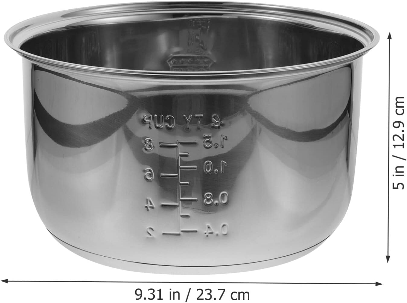 Olla de arrocera interior de repuesto de 4 L, recipiente de olla de cocción interna antiadherente para arrocera, olla de arroz, accesorios para