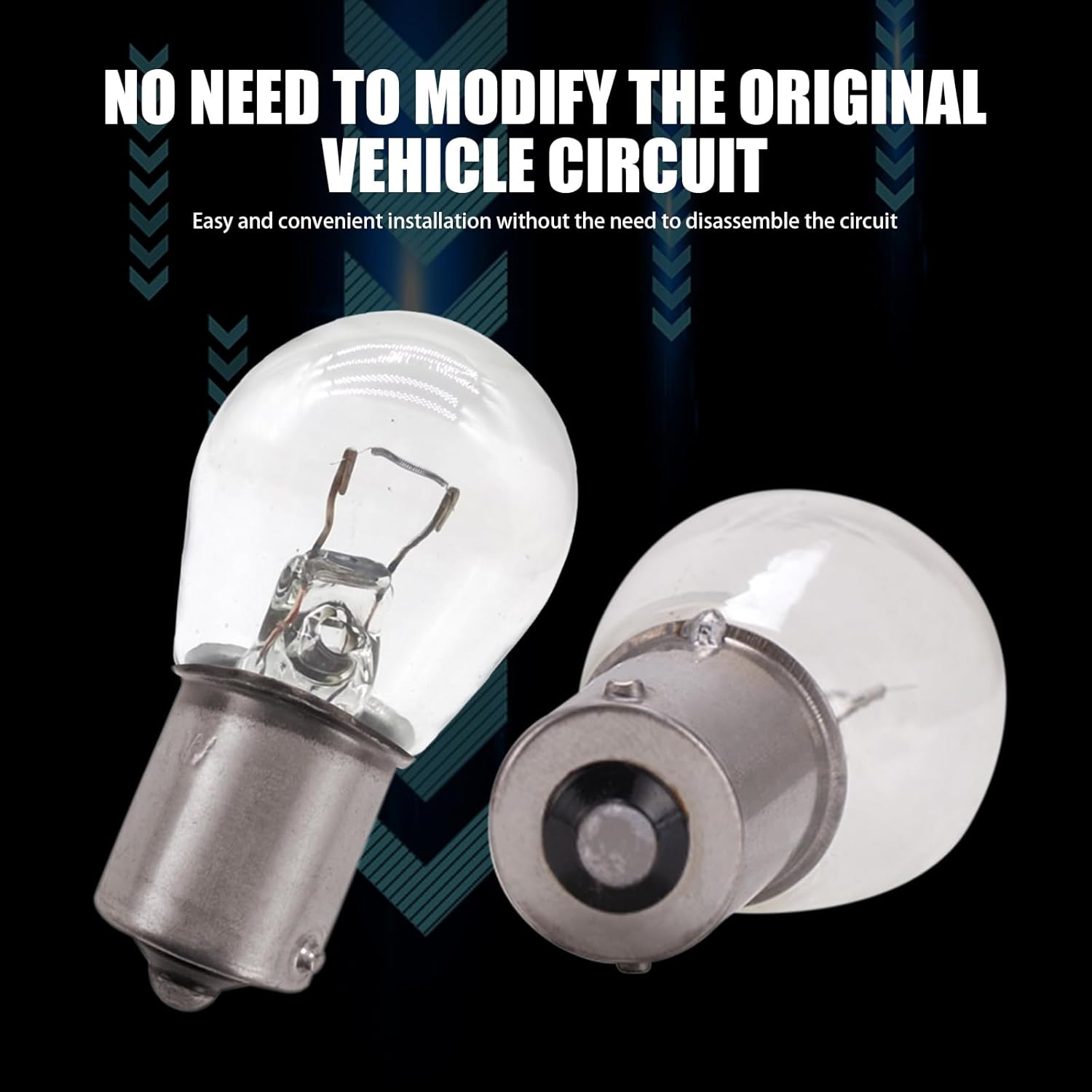 10 bombillas 1141 de luz de freno de automóvil, 12 V 21 W, ángulo plano, luz individual Plug Play concentrada, luz halógena de señal de giro