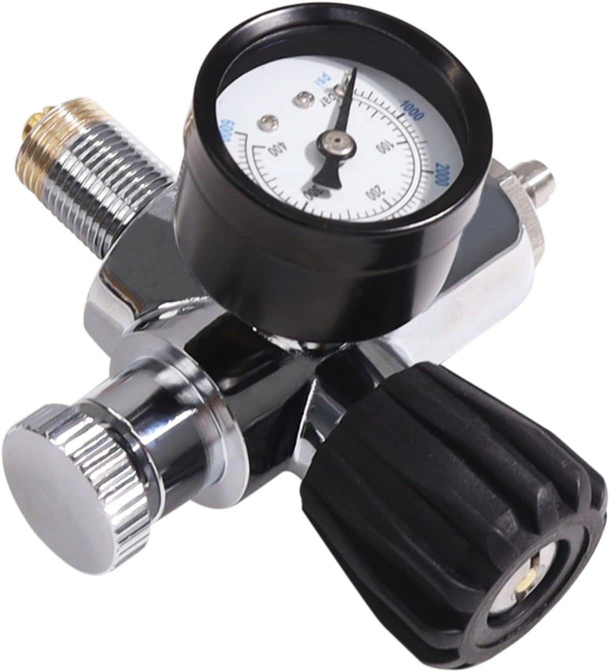 TUXING Tanque de aire de fibra de carbono 4500psi 6.8L, regulador de aire comprimido ajustable para cilindro de tanque de paintball Pcp con válvula