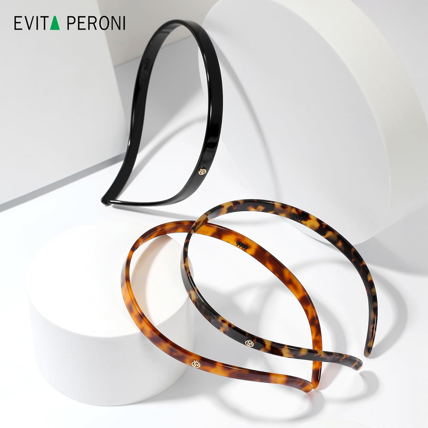 EVITA PERONI Banda para el cabello diseñada para gafas sin presión, sin dolor de cabeza, cómodas diademas para mujeres, diademas finas