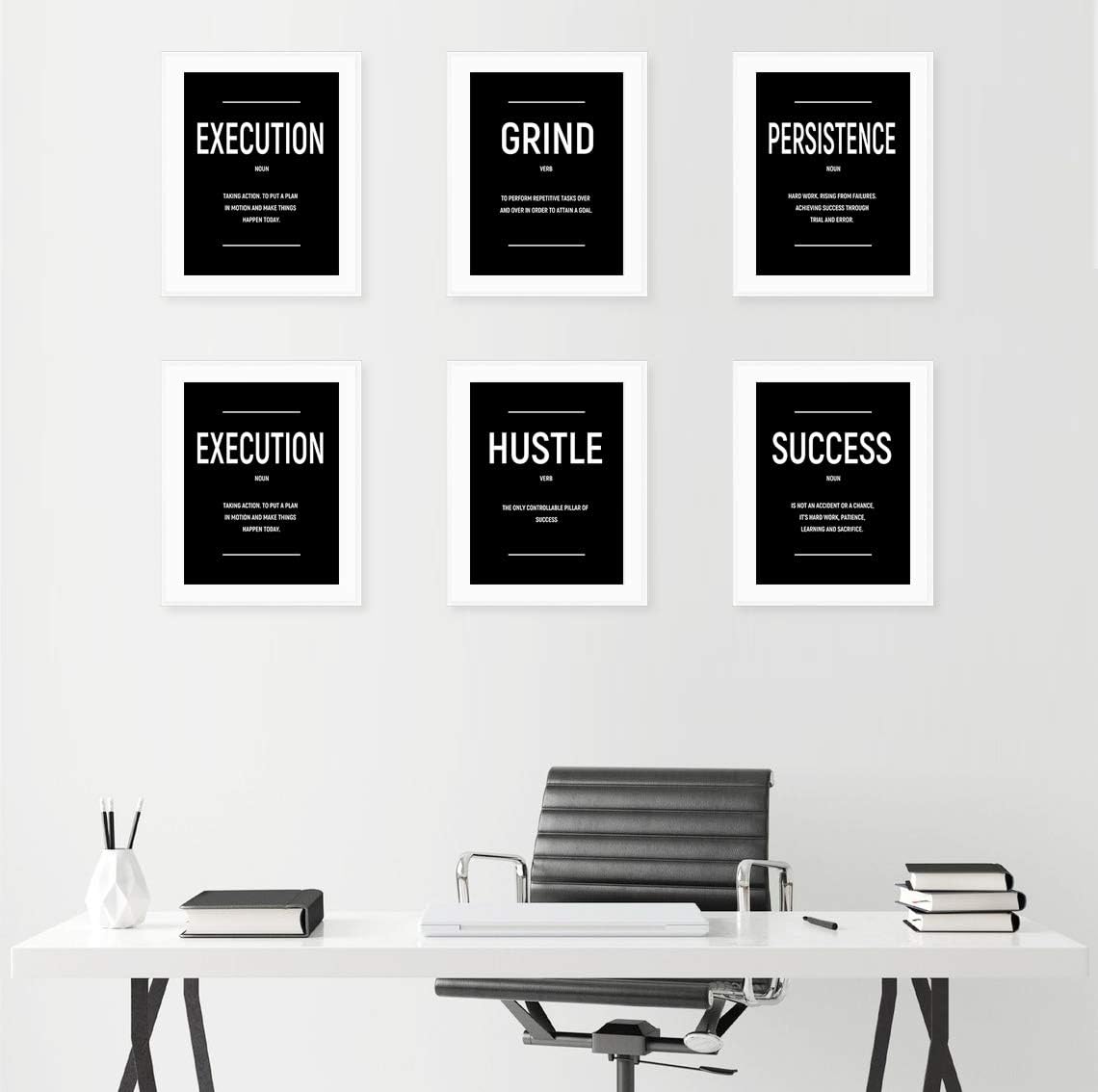 GIFTSFARM Arte de pared inspirador, arte de pared motivacional, citas de afirmaciones positivas y refranes, carteles para decoración de pared de