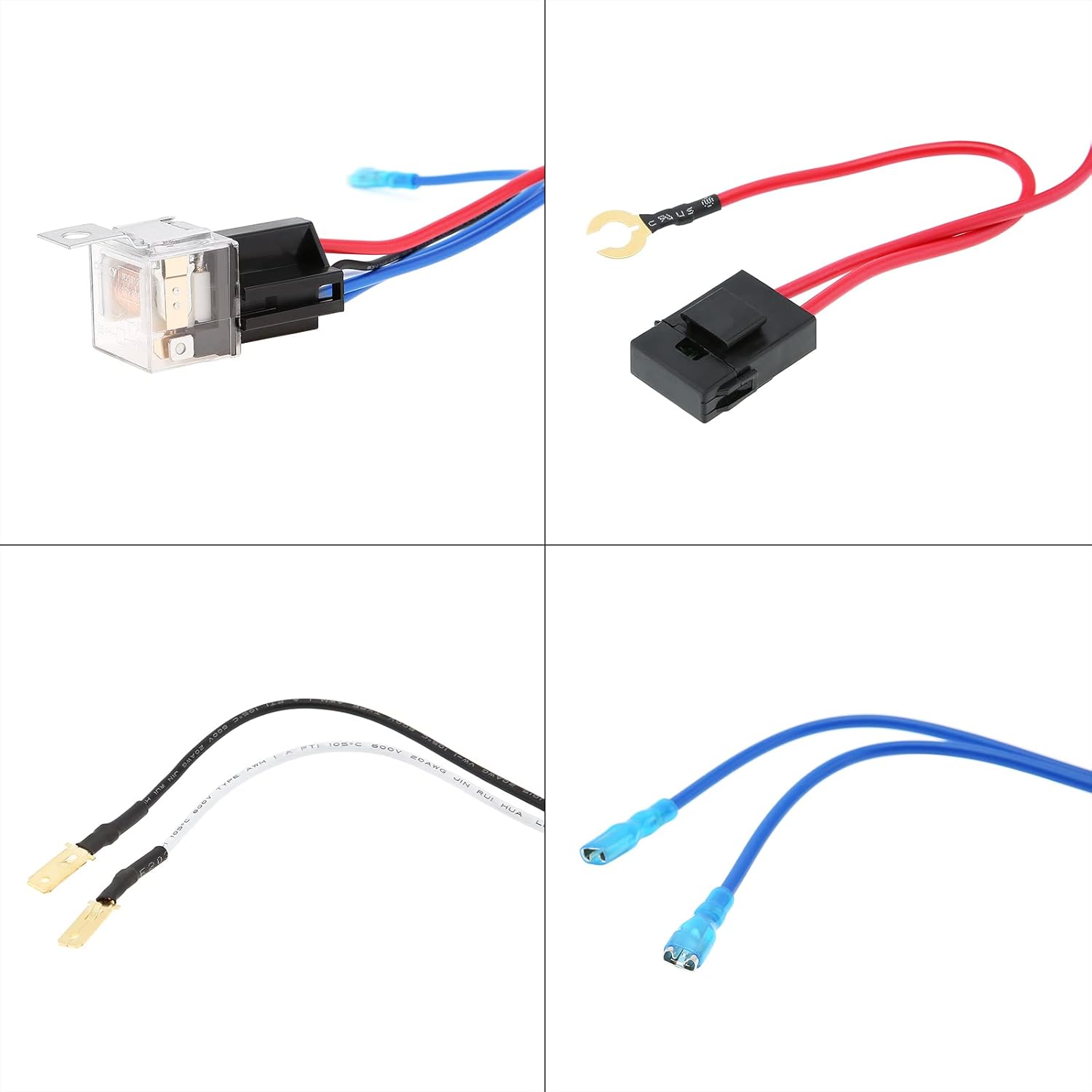 DriSentri Kit de relé de arnés de cableado de 12 V 30 A para modificación de bocinas de tono de explosión con bandas