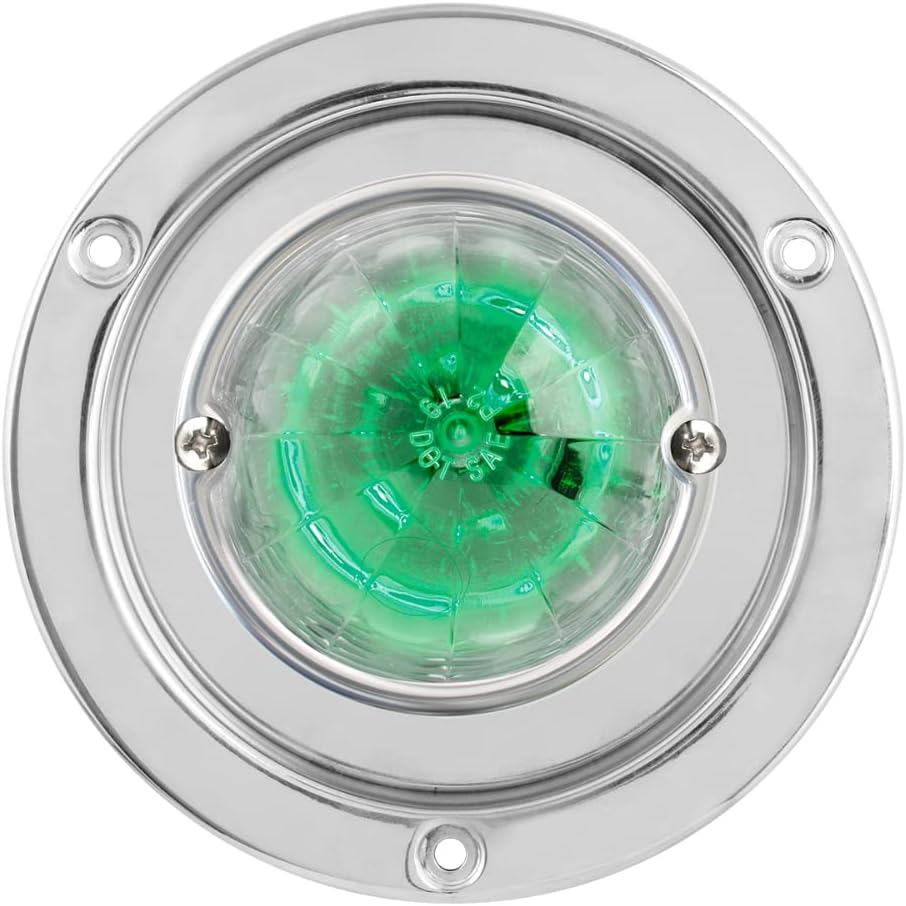 GG Grand General 81918 verdeclaro clásico sandía 18 LED luz con acero inoxidable brida montaje bisel