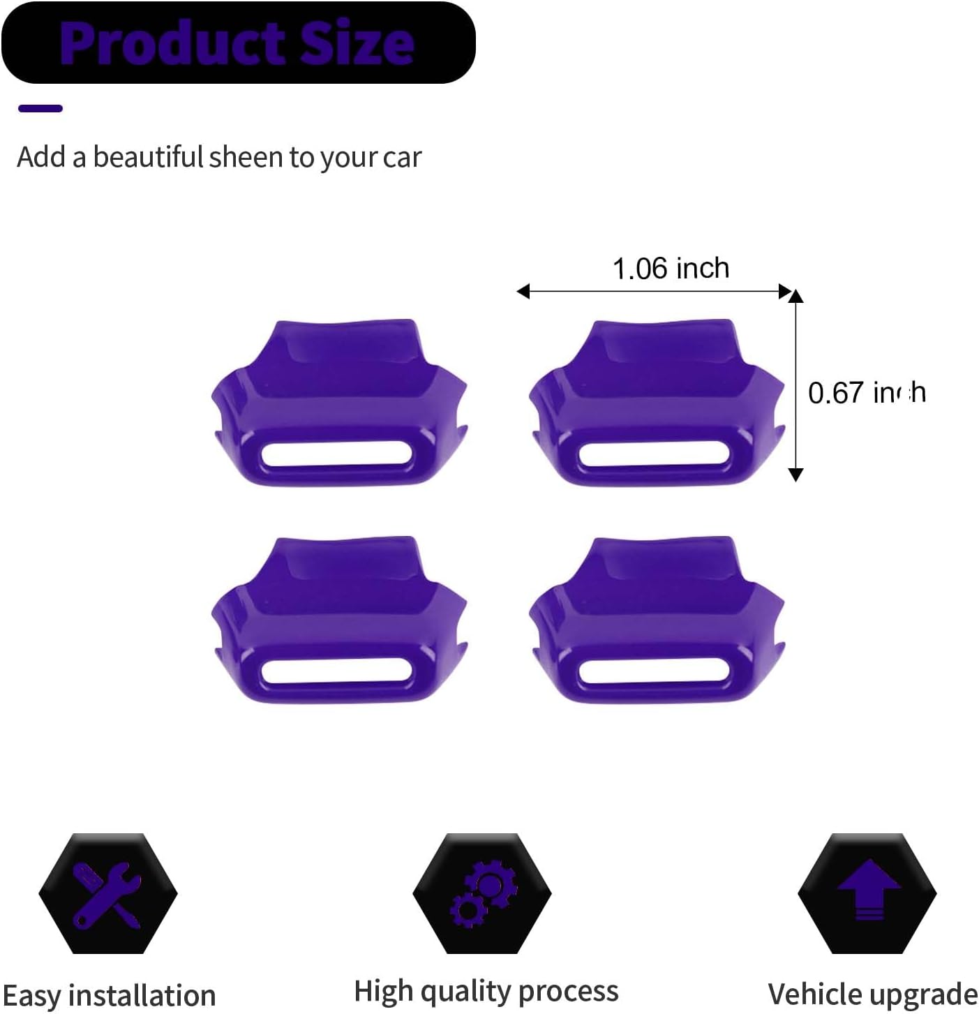 RT-TCZ Cubierta de ventilación para consola central, ajuste de aire acondicionado, accesorios interiores para Ford Bronco 2021 2022 2023, morado