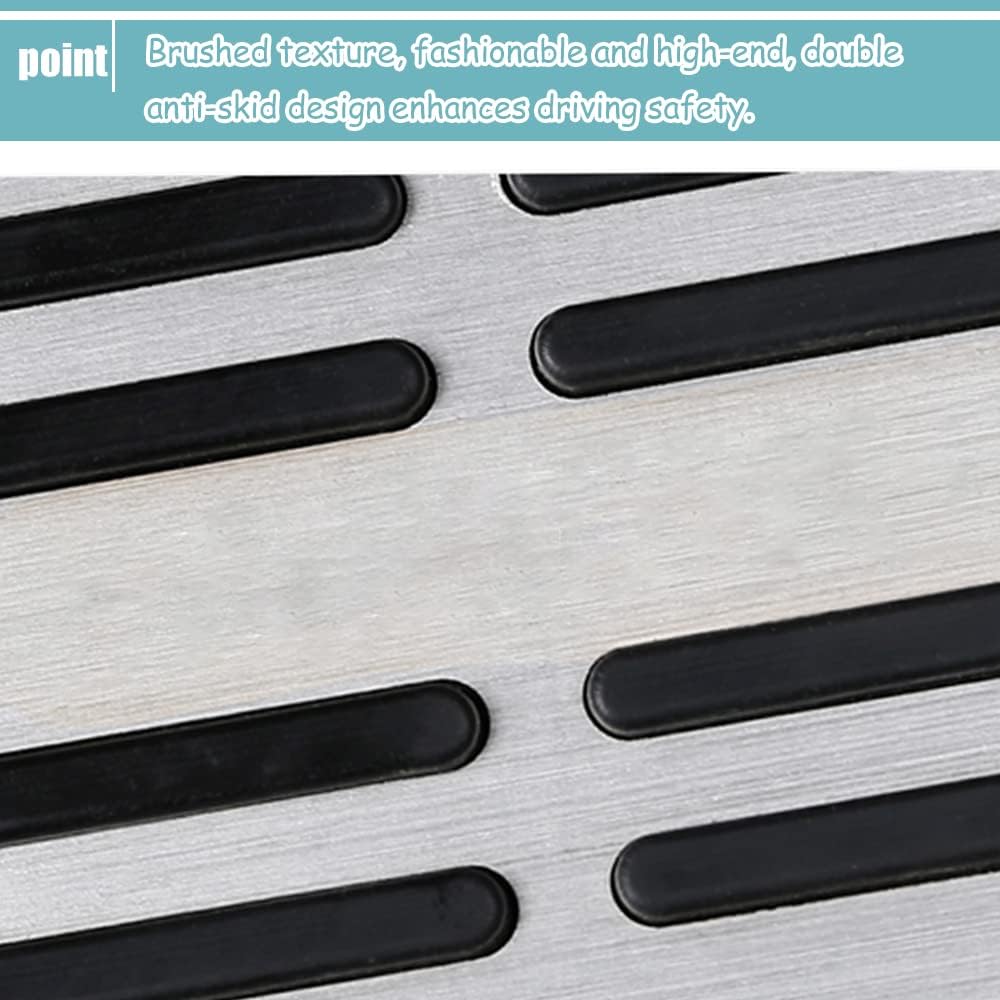 Fundas de pedal de acelerador de gas de aleación de aluminio, accesorios interiores, antideslizantes, sin perforación, kit de pastillas de pedal de
