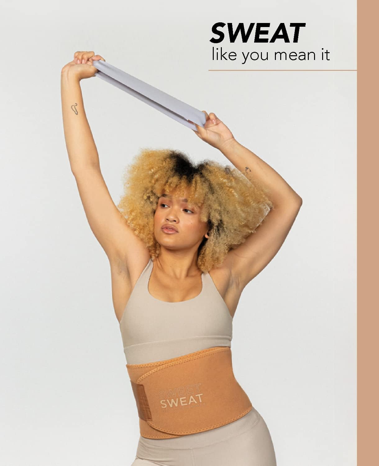 Sweet Sweat – Faja reductora de cintura tonificada para mujeres y hombres, cinturón de entrenamiento de primera calidad para tonificar el área del
