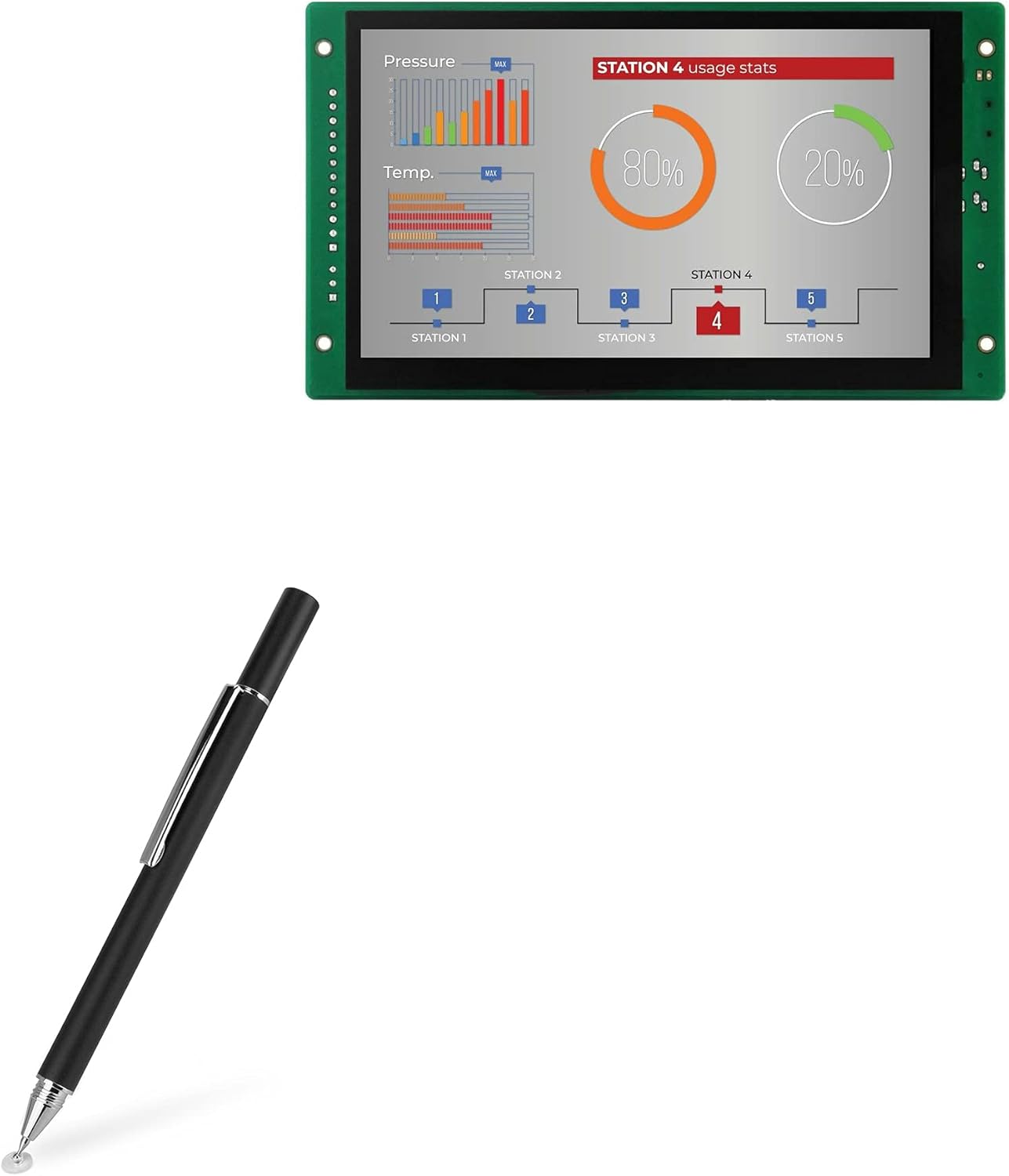 Stylus Pen for Chipsee EPC-A9-70-C (Stylus Pen by BoxWave) – FineTouch Capacitive Stylus, Super Precise Stylus Pen for Chipsee EPC-A9-70-C – Jet