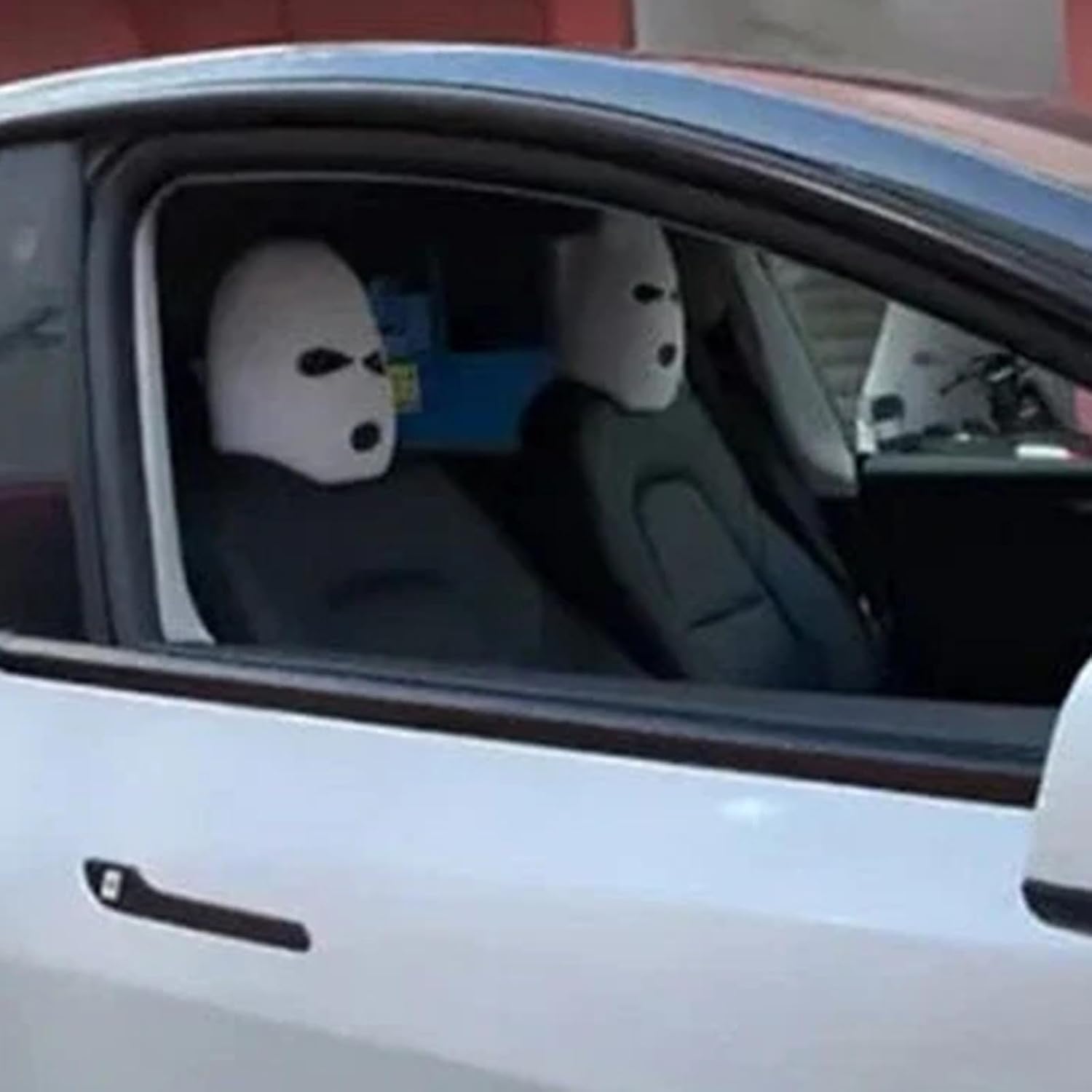 Divertida parodia de asiento de coche  Sombrero divertido personalizado para asiento de automóvil, fundas protectoras para reposacabezas de asiento