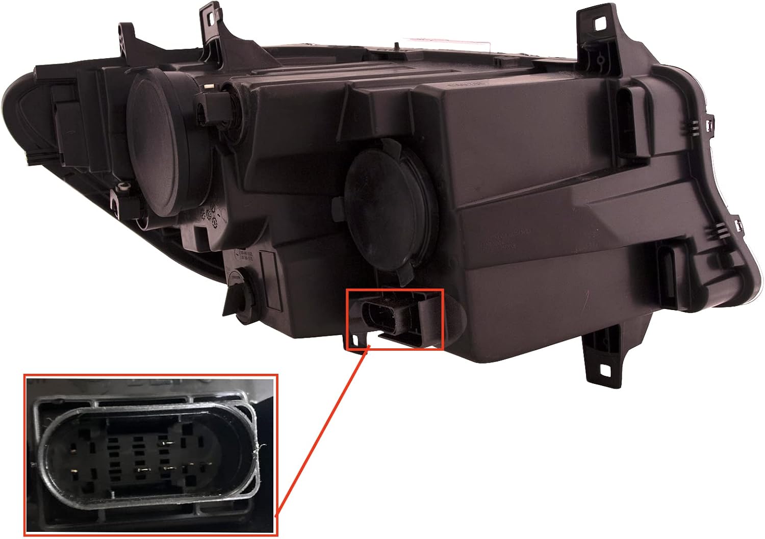 HEADLIGHTSDEPOT Faro compatible con Mercedes-Benz Sprinter 1500-3500 19-22 Derecha Lámpara certificada CAPA