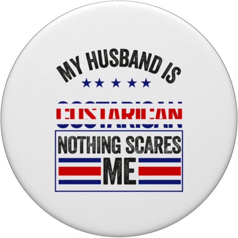 Costa Rica Flag Wife Women Costa Rican Camiseta Mujer Esposa PopSockets Standard PopGrip