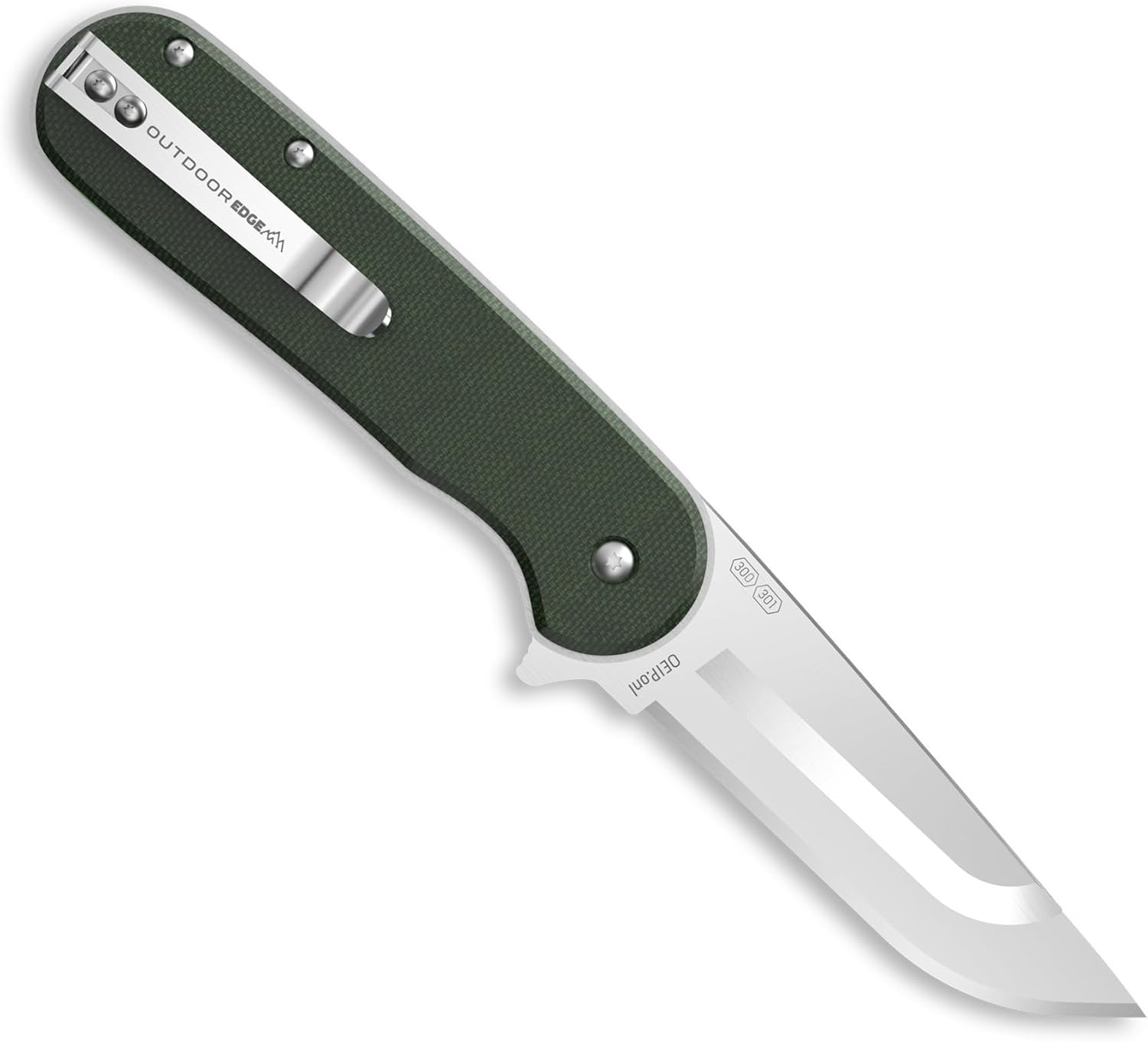 OUTDOOR EDGE RAZOR VX3  Cuchillo de bolsillo plegable EDC de hoja reemplazable  Hoja de 3 pulgadas, rodamientos de bolas, mango de acero inoxidable