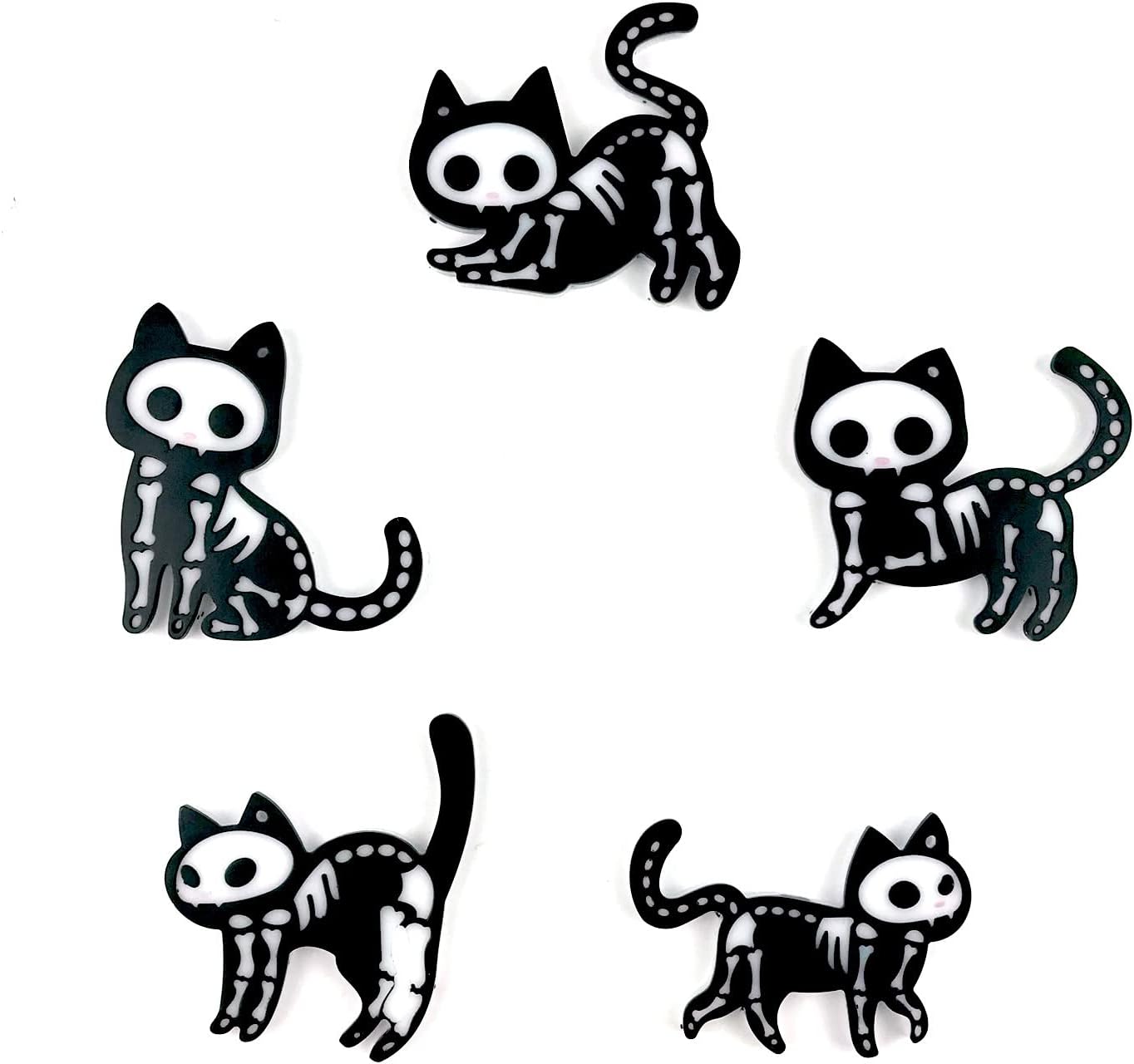 5 piezas de resina animal gato molde de silicona epoxi molde de fundición en forma de gatito joyería collar colgante llavero herramienta de