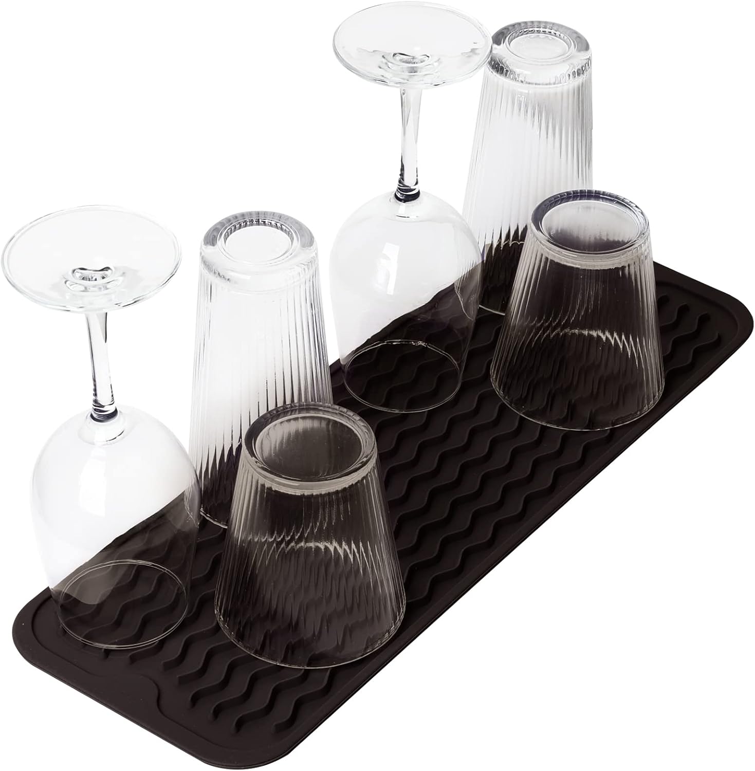 ZLR Tapete de silicona para secar platos para encimera de cocina, tapete ecológico de secado rápido, fácil de limpiar, tapete de secado multiuso,