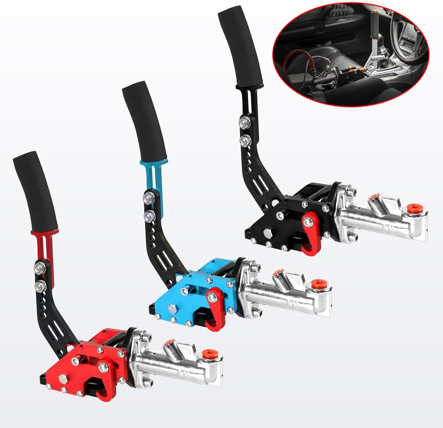 Universal Racing Freno de mano hidráulico Drift E-Brake Manija de estacionamiento Freno de emergencia Palanca de engranajes Negro