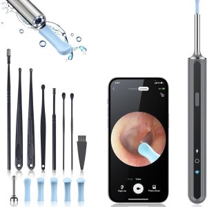 Cámara de otoscopio, otoscopio con luz, eliminación de cera de oídos con 7 púas de oído, otoscopio de oído con 1080P, otoscopio inalámbrico con 6 Cámara de otoscopio, otoscopio con luz, eliminación de cera de oídos con 7 púas de oído, otoscopio de oído con 1080P, otoscopio inalámbrico con 6