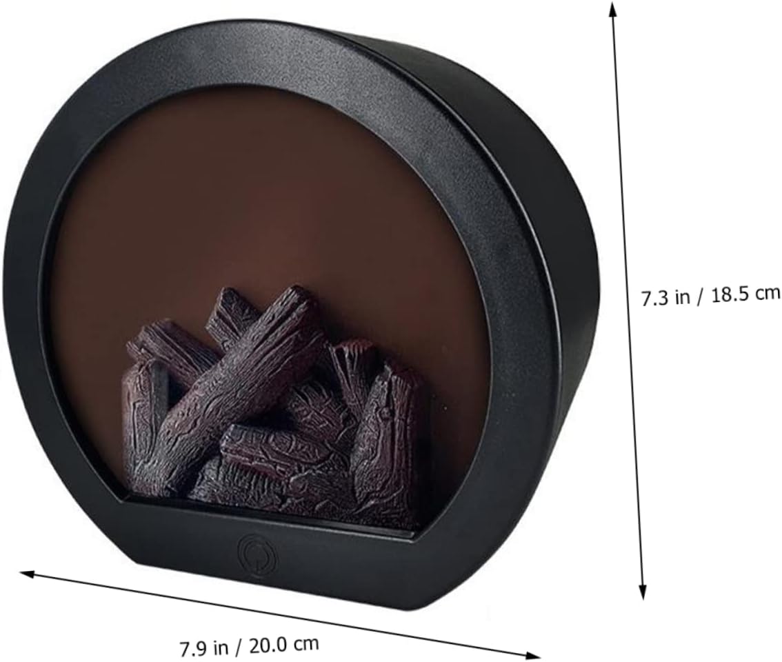 Angoily Lámpara de viento de chimenea simulada Luz de escritorio Lámpara de llama artificial Luz nocturna cálida Chimenea de imitación LED
