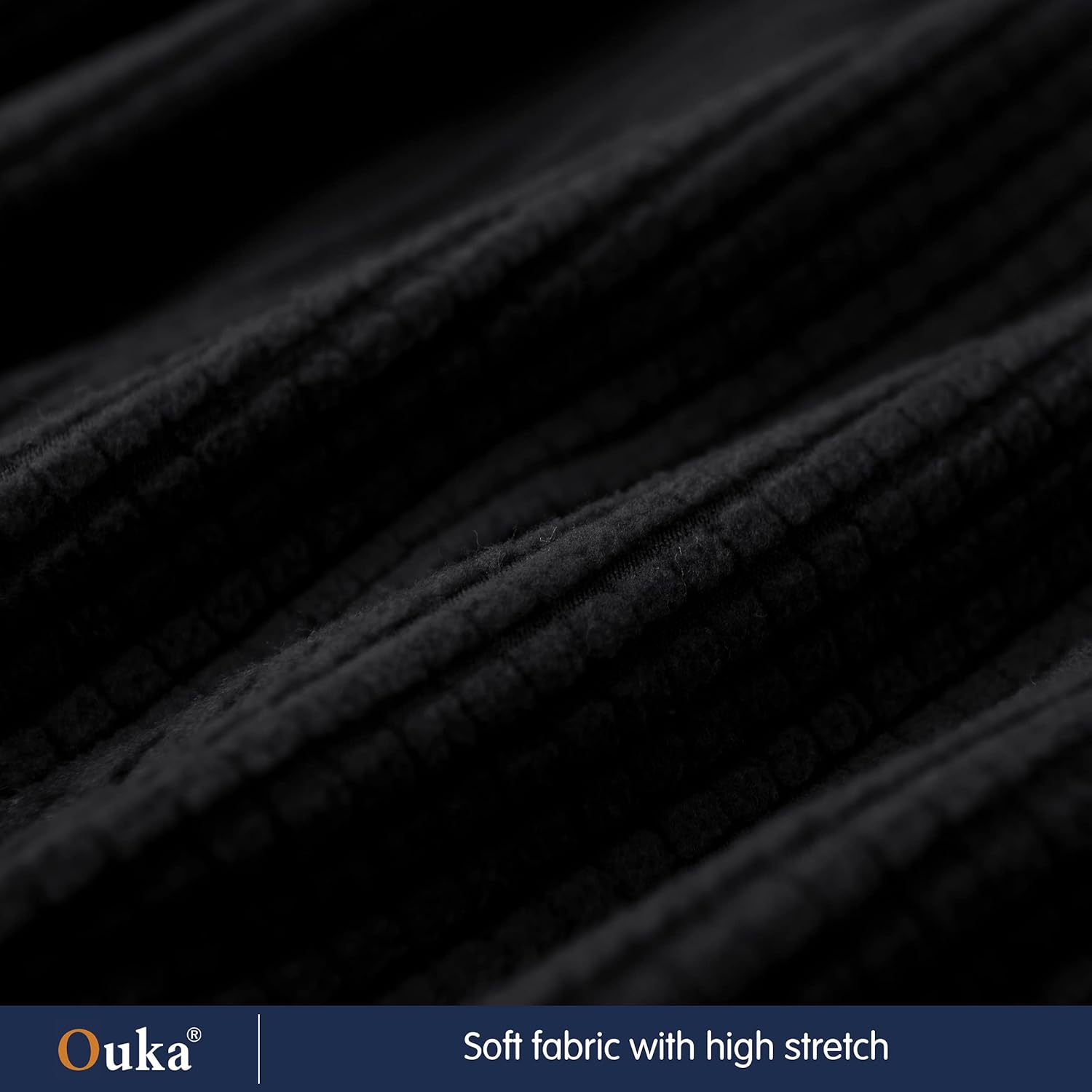 Ouka Funda de cojín elástica para sofá, funda de cojín para asiento de sofá, protector de cojín reversible, protector de cojín suave para sofá