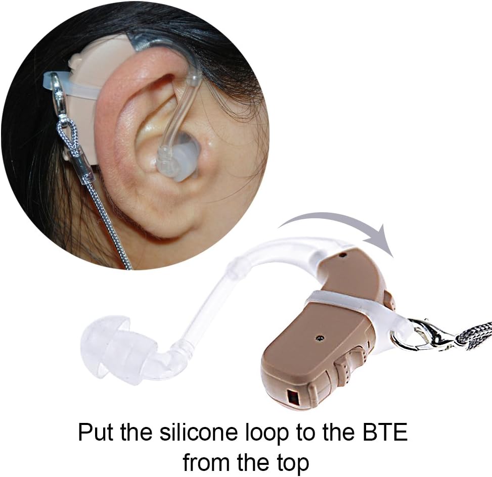 Clip para audífonos – Protector de cordón para audífonos antipérdida BTE Clip Holder para adultos mayores (verde)