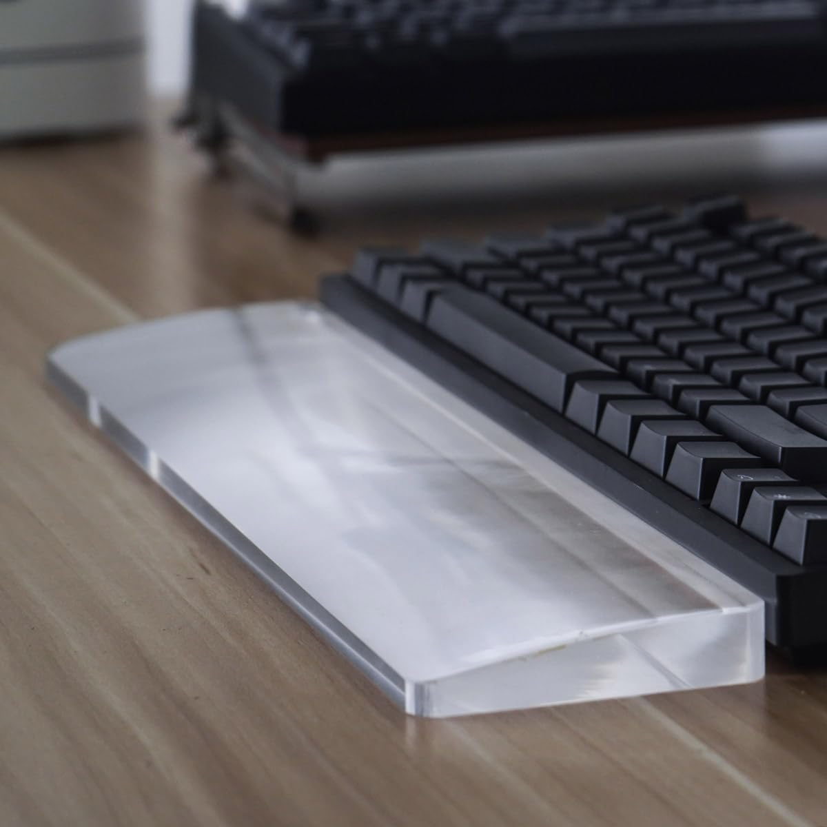 Reposamuñecas acrílico para teclado mecánico, reposamanos ergonómico para teclado de computadora, base antideslizante, almohadilla de muñeca para