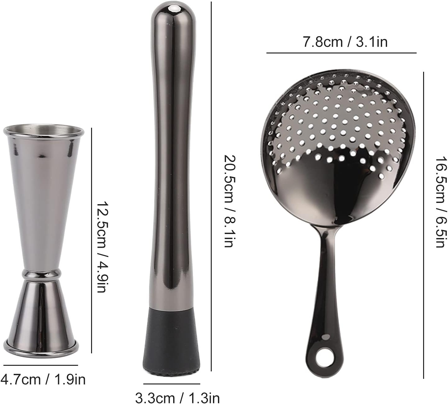 Kit de camarero, solo lavar a mano, buen sellado, fácil de usar para barman para Año Nuevo para vacaciones para inauguraciones de la casa (negro