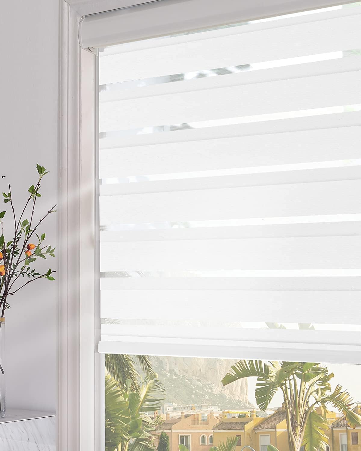 Persilux Persianas enrollables personalizadas con diseño de cebra para ventanas con filtro de luz para día y noche, cualquier tamaño de 12-73