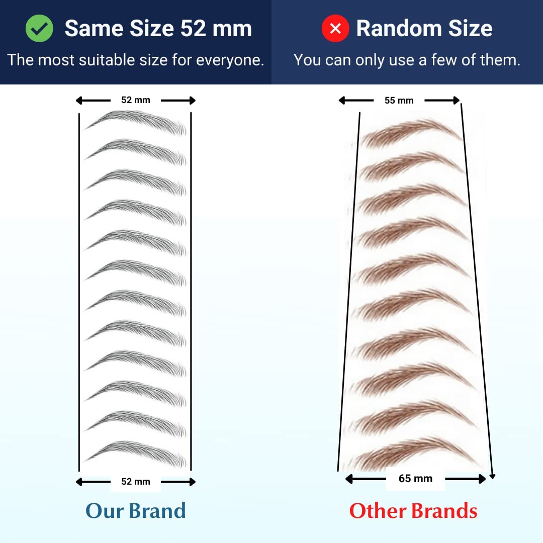 Bliss & Beyond USA  Calcomanías impermeables para tatuajes de cejas. Un aspecto real de golpe de cabello. Reemplazo sin cirugía. Solución para