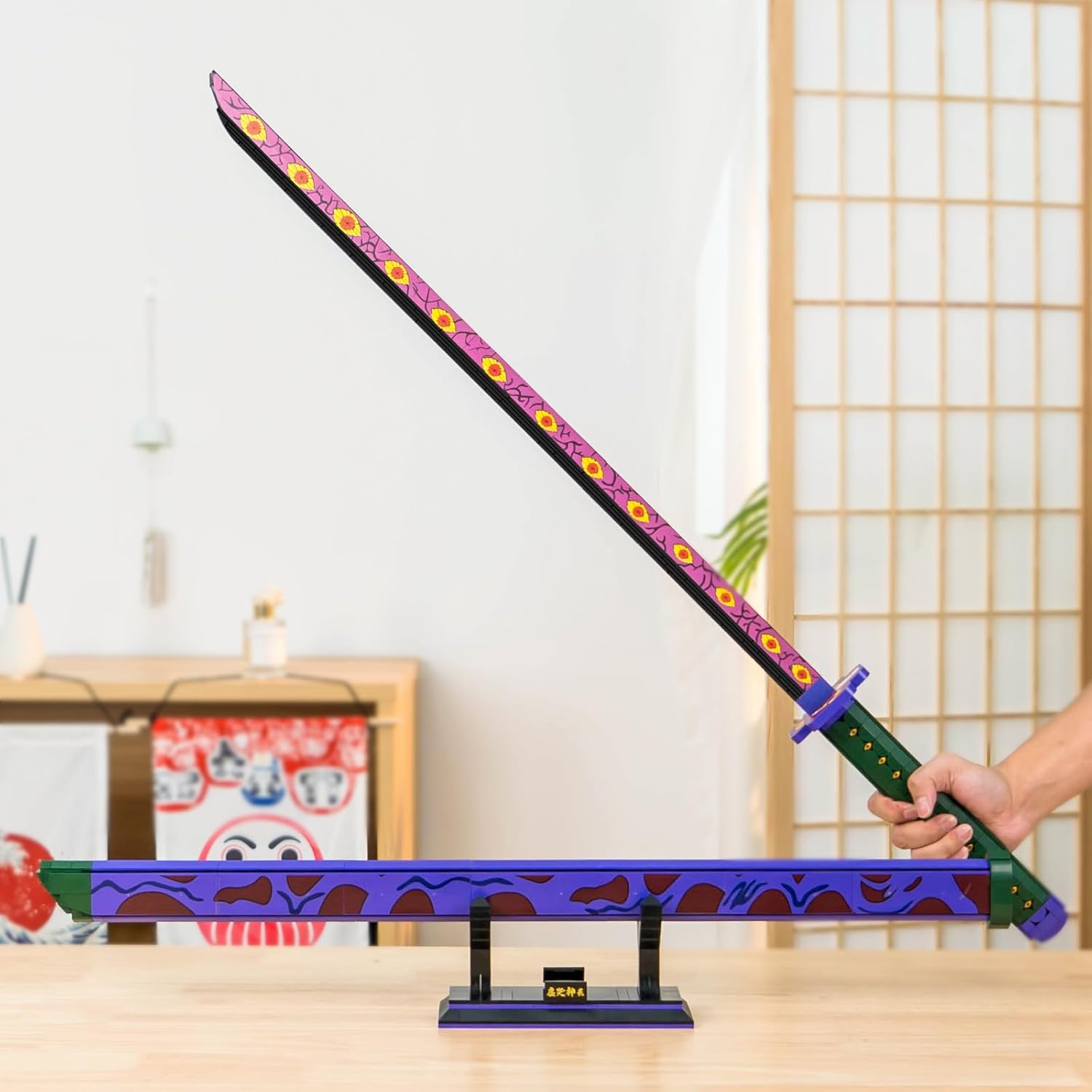 Demon Slayer Kokushibou – Juego de construcción de espada compatible con Lego, Katana, juego de bloques de construcción, regalo para adultos