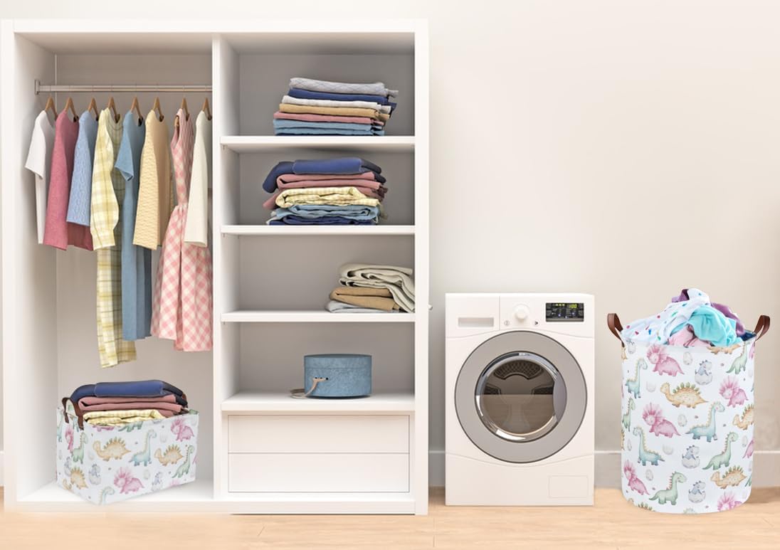 Cesta de lavandería de dinosaurio para niños, cesta de lavandería de dinosaurio para decoración de habitación de niños, canasta de bebé, canasta de