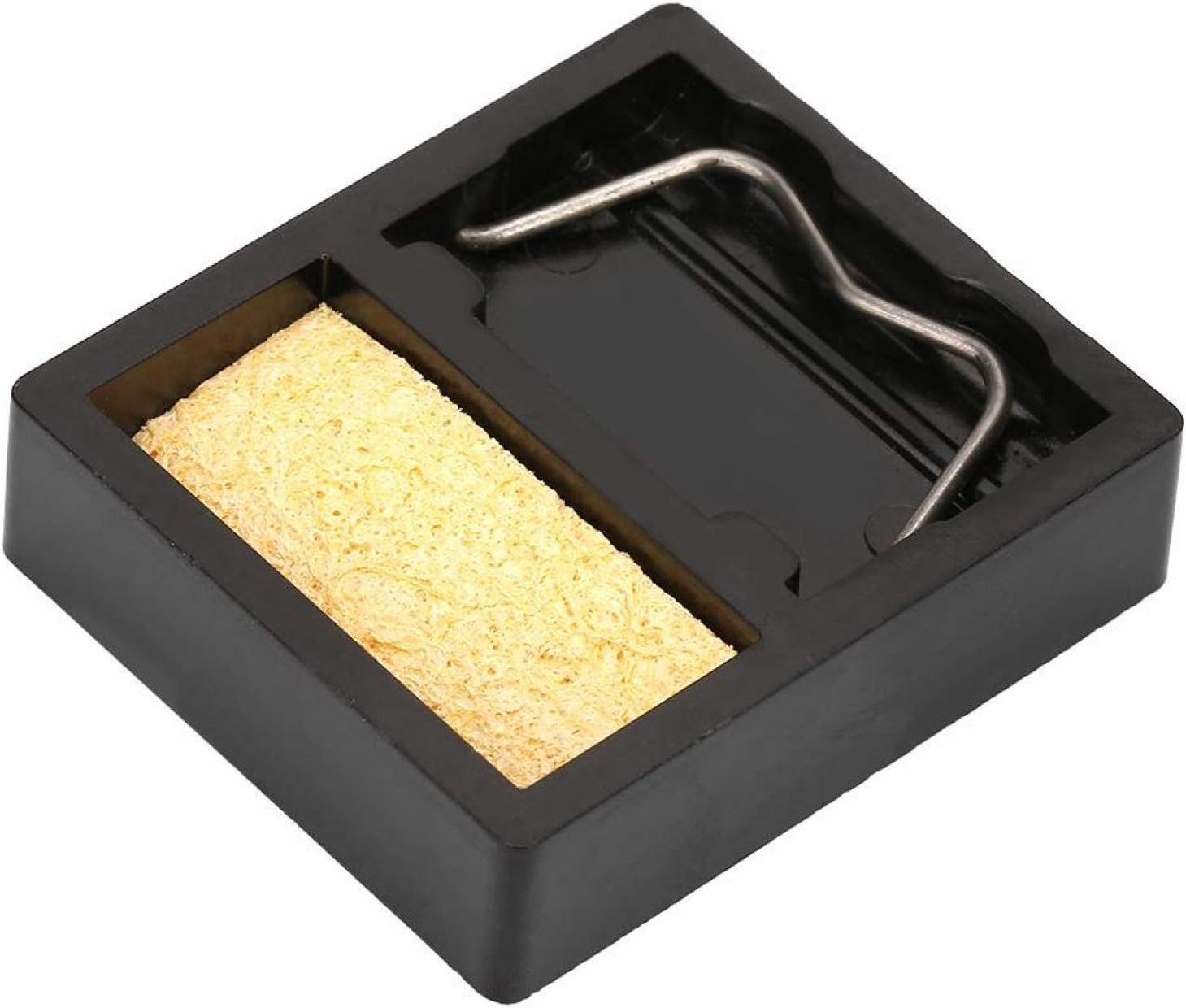HWY-001 Mini soporte de hierro eléctrico con esponja limpiadora de puntas 1,112.0 F resistente a altas temperaturas para soldar, ensamblar y