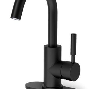 Phiestina WE08E-MB – Grifo de acero inoxidable de arco alto de un solo orificio negro mate para fregadero de precocinafregadero de barfregadero de Phiestina WE08E-MB – Grifo de acero inoxidable de arco alto de un solo orificio negro mate para fregadero de precocinafregadero de barfregadero de