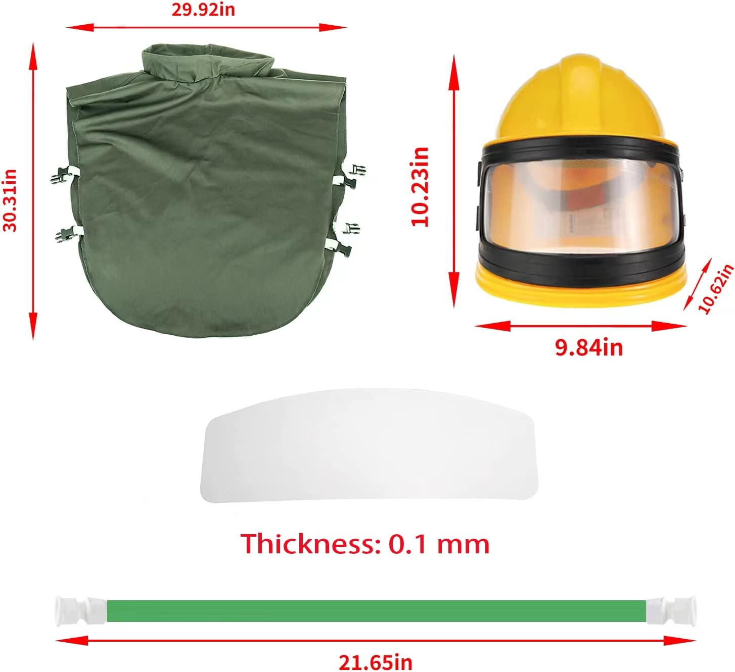 ABX Cascos de soldadura con chorro de arena para hombres, herramienta de protección de cabeza de seguridad suministrada por aire, para pulverizar,