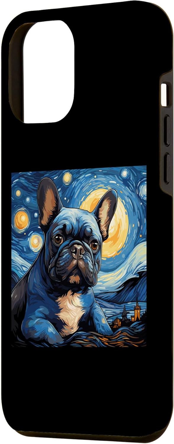 Funda para iPhone 14 Plus Van Gogh Dog Bulldog Francés
