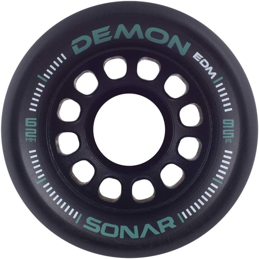 Sonar Wheels – Demon EDM – Ruedas para patines – Paquete de 4 ruedas de 1.693 in x 2.441 in