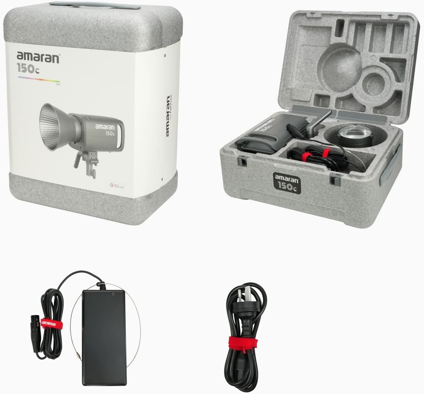 Aputure Amaran 150C RGBWW – Luz de video LED a todo color, 150 W, bicolor, 2500 K a 7500 K, montaje Bowens, luz continua, control de aplicación