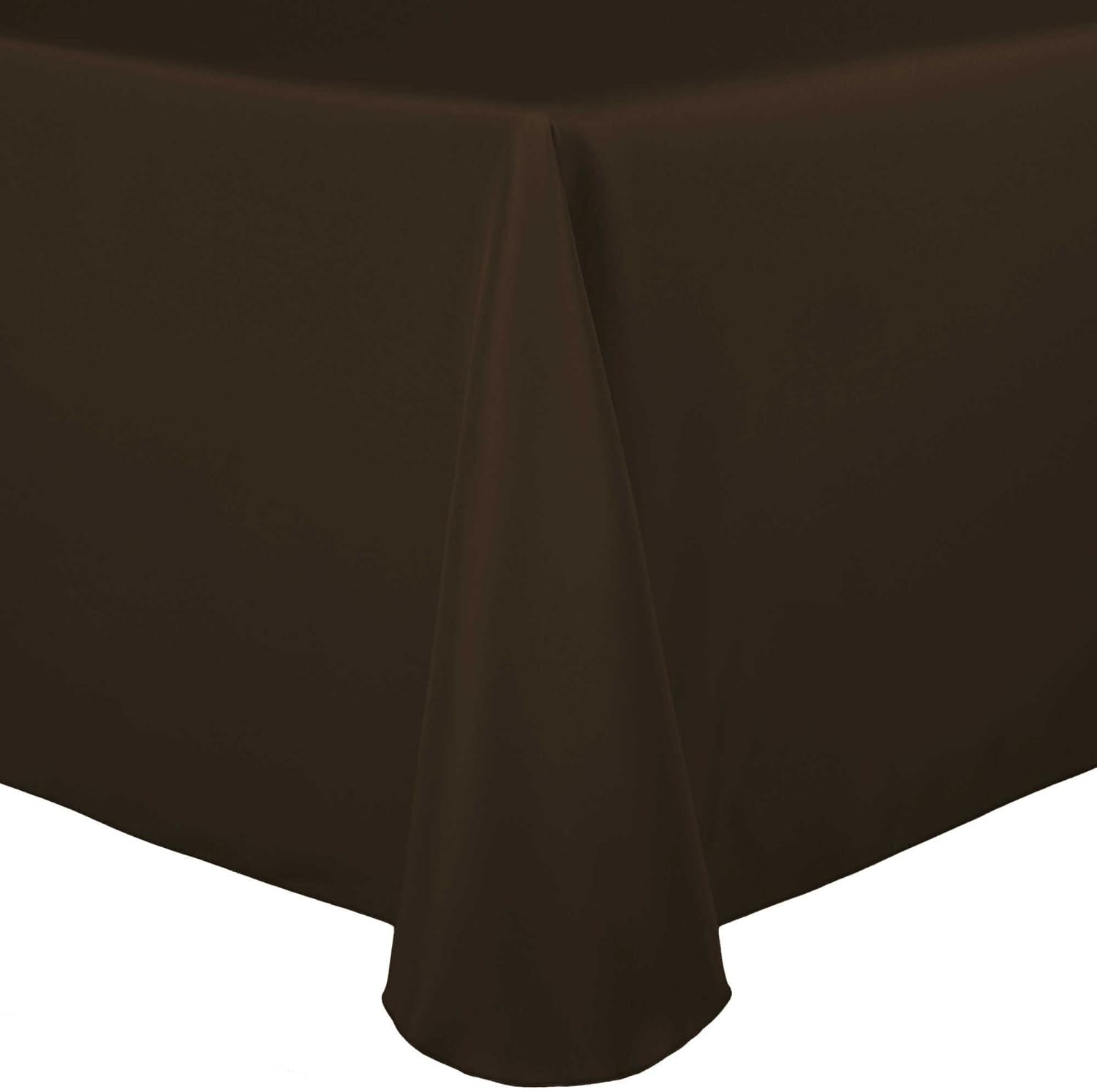 ULTIMATE TEXTILE Mantel ovalado de lino de poliéster de 52 x 70 pulgadas, color marrón chocolate
