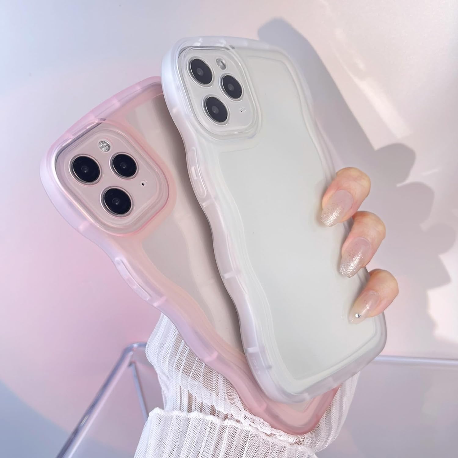 Funda transparente compatible con iPhone 11 Pro Max, bonita funda delgada de silicona suave antiarañazos, a prueba de golpes, bonita funda delgada