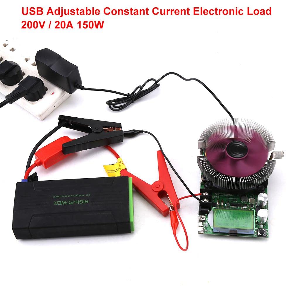 Probador de batería USB ajustable de corriente constante de carga electrónica módulo de probador de capacidad de batería 150W 200V 20A Probador de